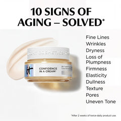 IT Cosmetics cream texture close-up illustrating rich hydration and smooth finish