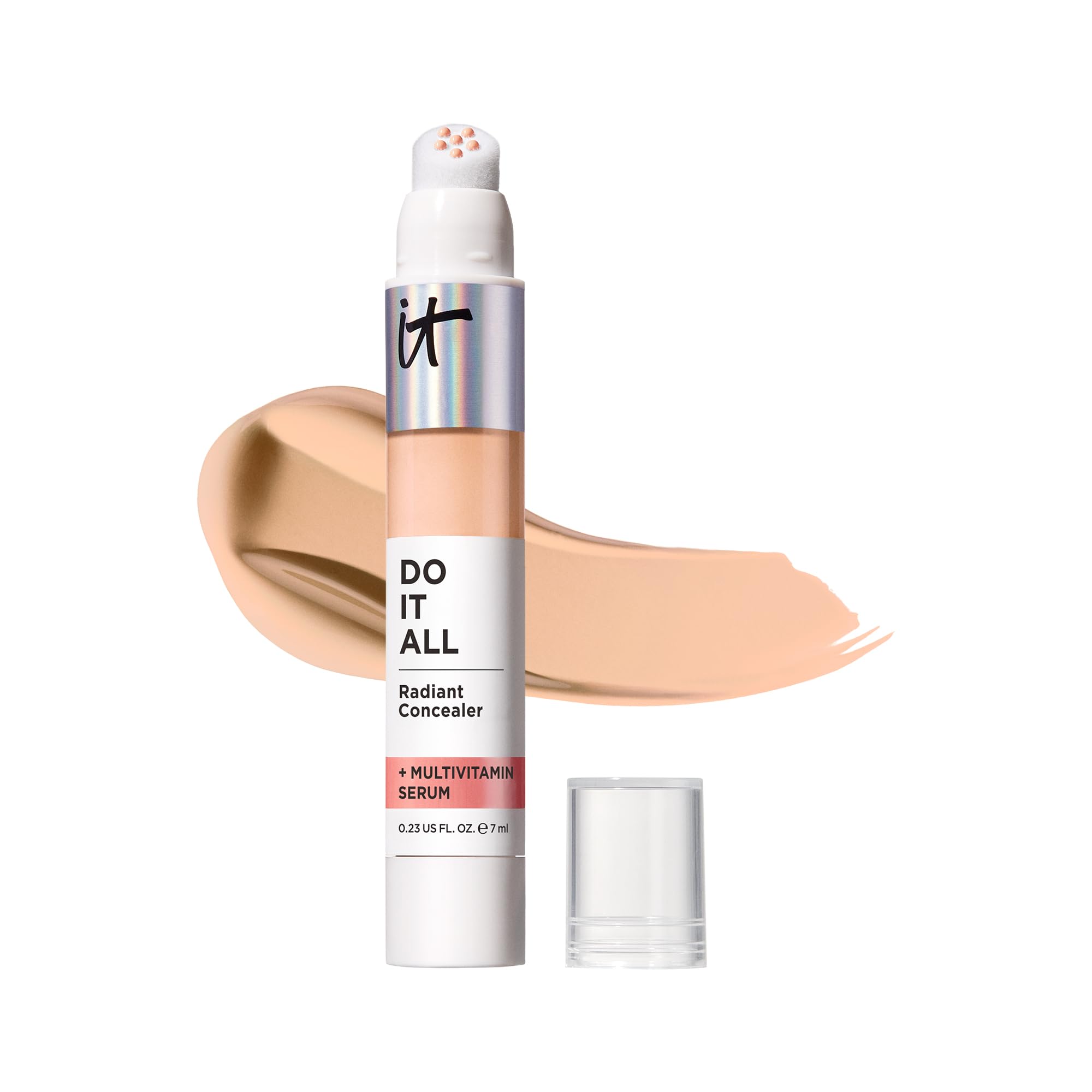 IT Cosmetics front packaging showing shade 215 Light Warm and product benefit