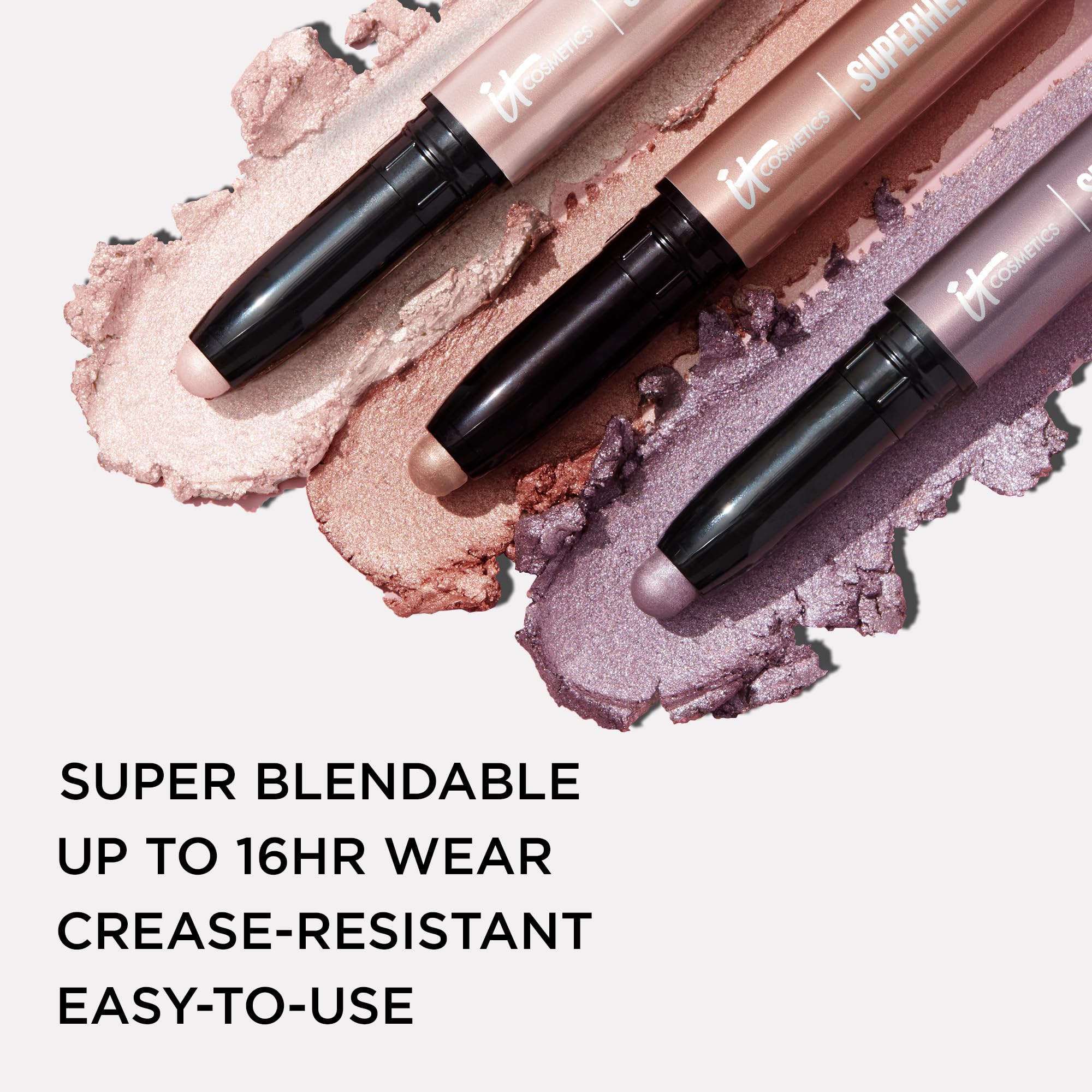 IT Cosmetics Epic Amethyst texture swiped on arm for true color payoff