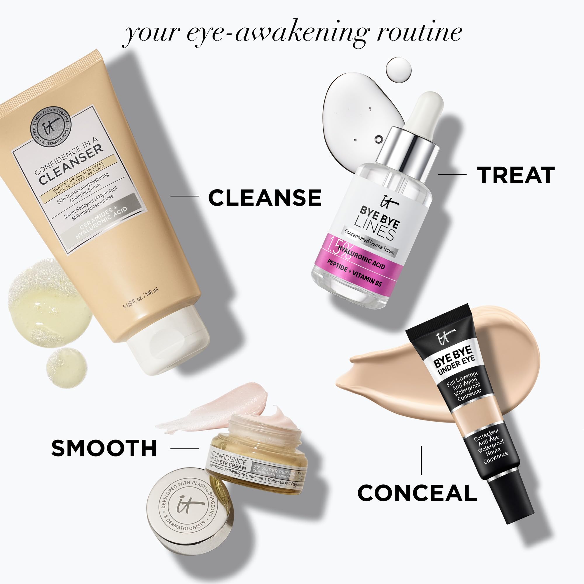 IT Cosmetics jar on bathroom shelf in lifestyle setting, suggests daily skincare fit