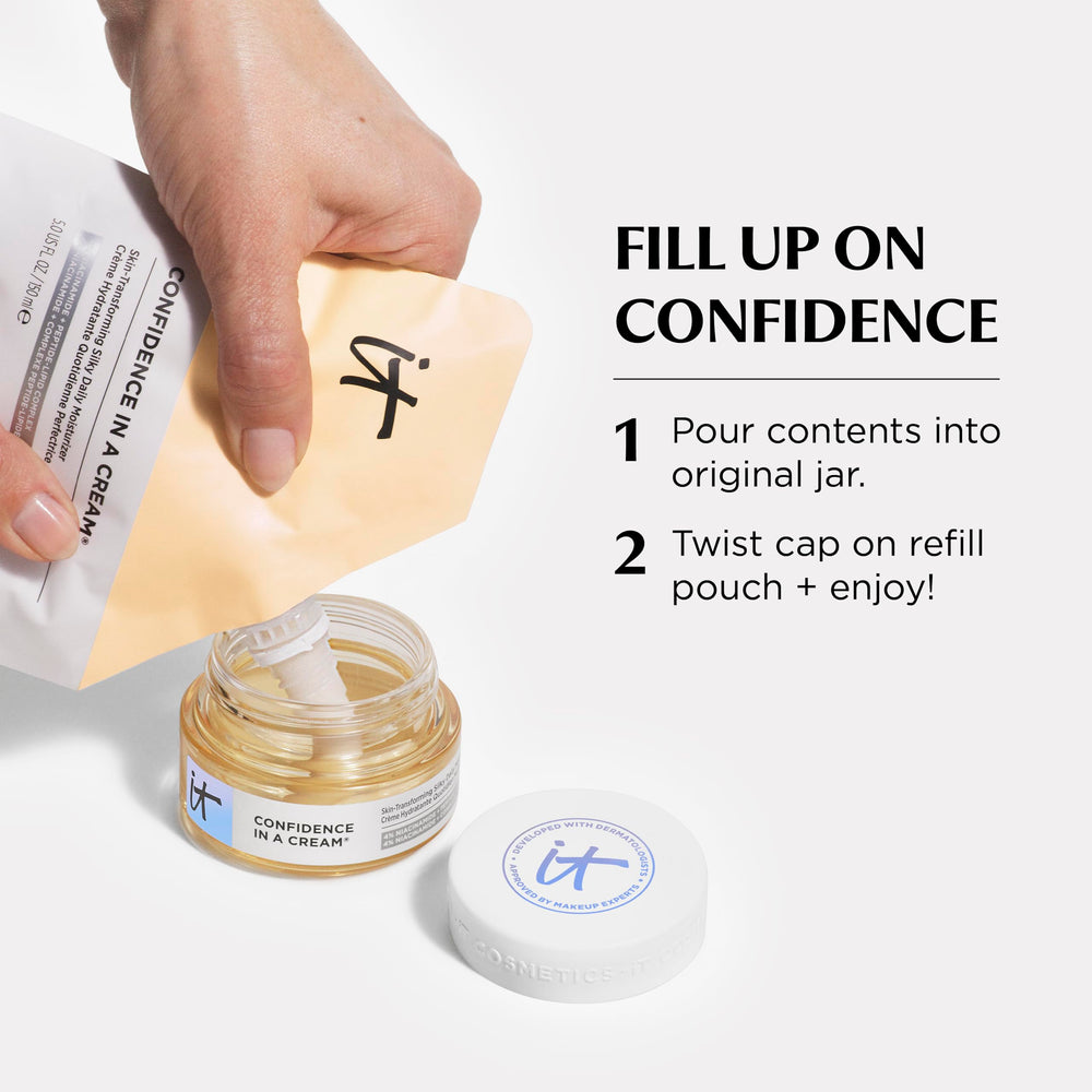 IT Cosmetics ingredient visual highlighting niacinamide and peptides benefit