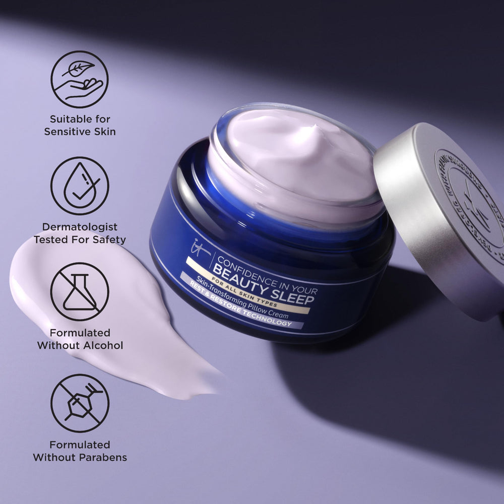 IT Cosmetics cream being applied to hand for visible smoothing benefit