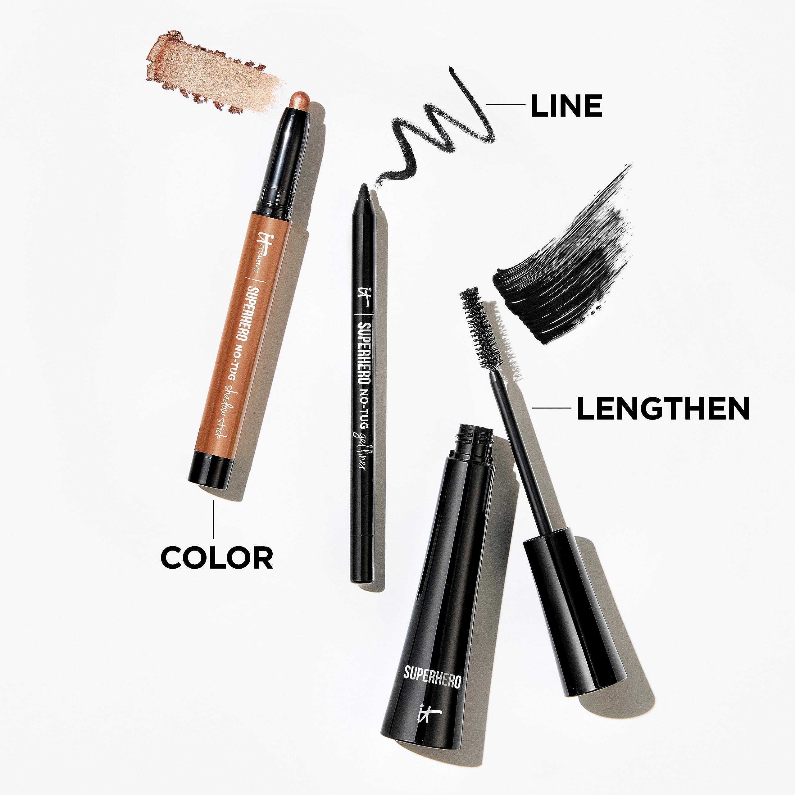 IT Cosmetics ingredient label close-up noting peptides and skin-friendly benefits