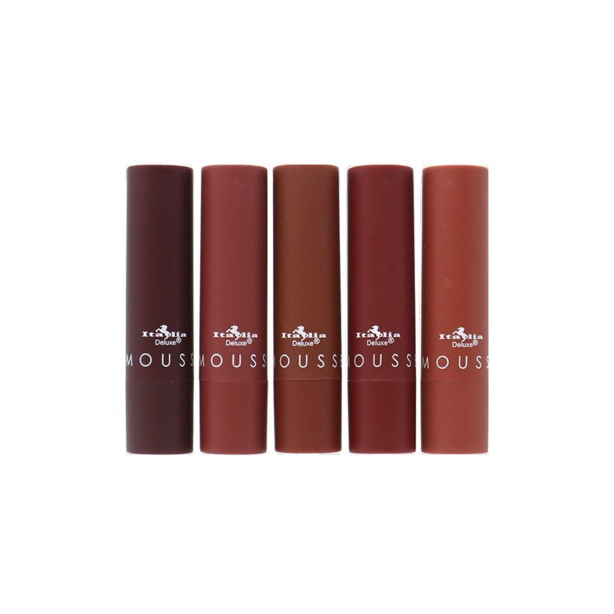 Italia Deluxe swatch strip of five Chola Browns shades for color reference