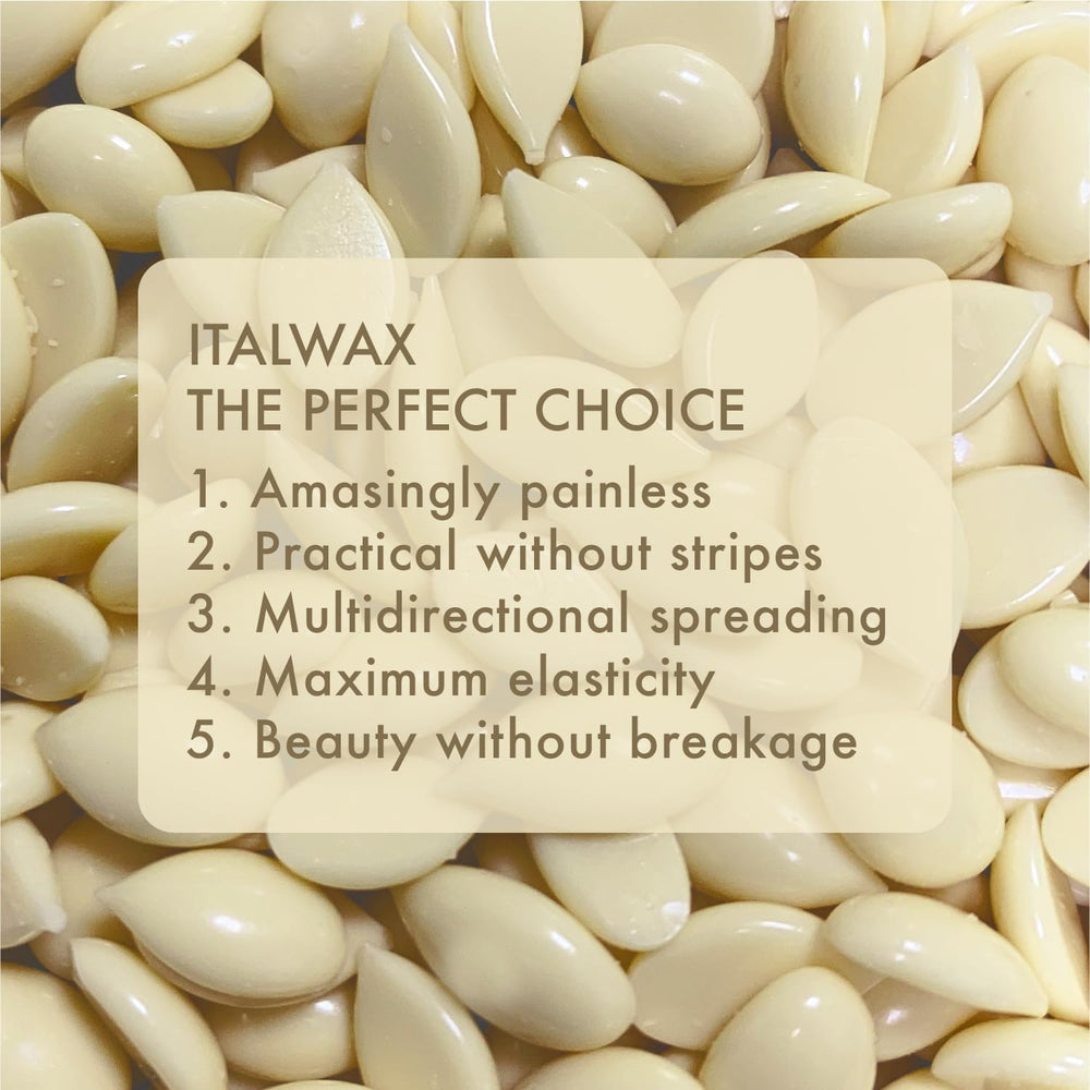 Italwax spatula applying wax demonstrating precise spread benefit
