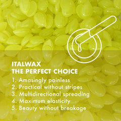 Italwax application with spatula demonstrating even application and precise control