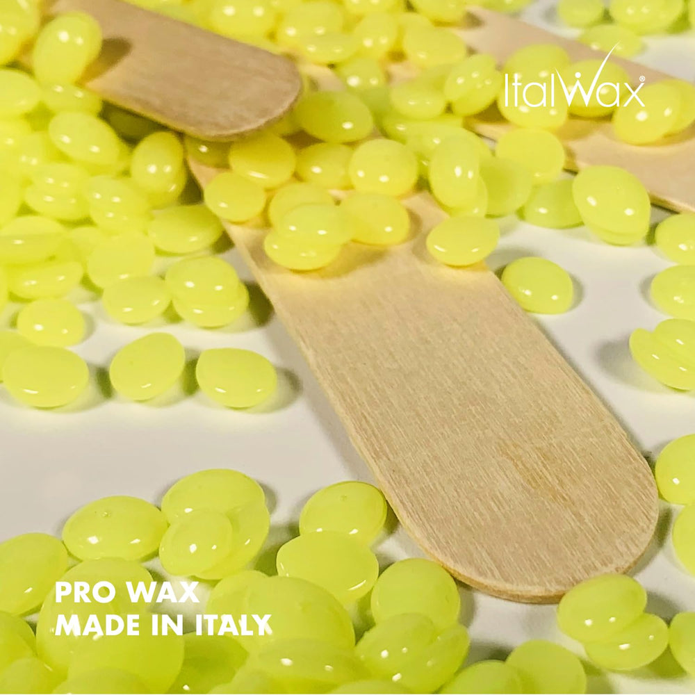 Italwax used on back area with scale comparison for coverage and efficiency