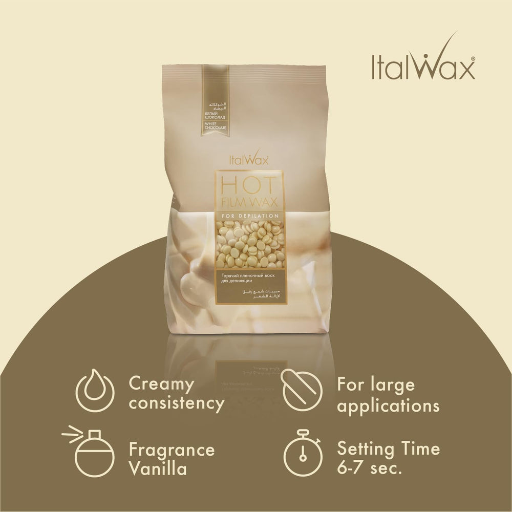 Italwax close-up creamy bead texture for smooth application benefit