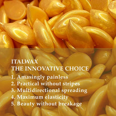 Italwax hard wax beads close-up texture highlighting consistent bead size for reliable melting