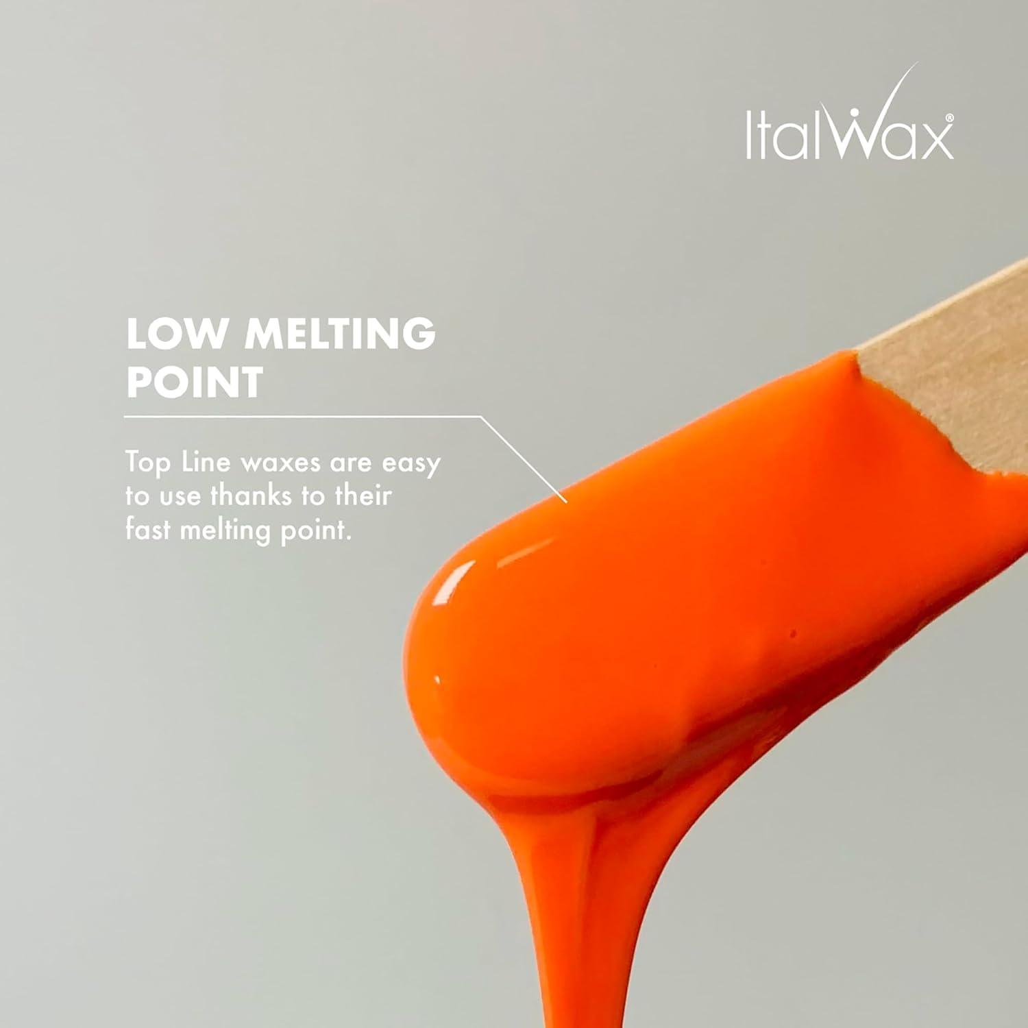 Italwax coral applied in bikini area demonstrating controlled removal for precision
