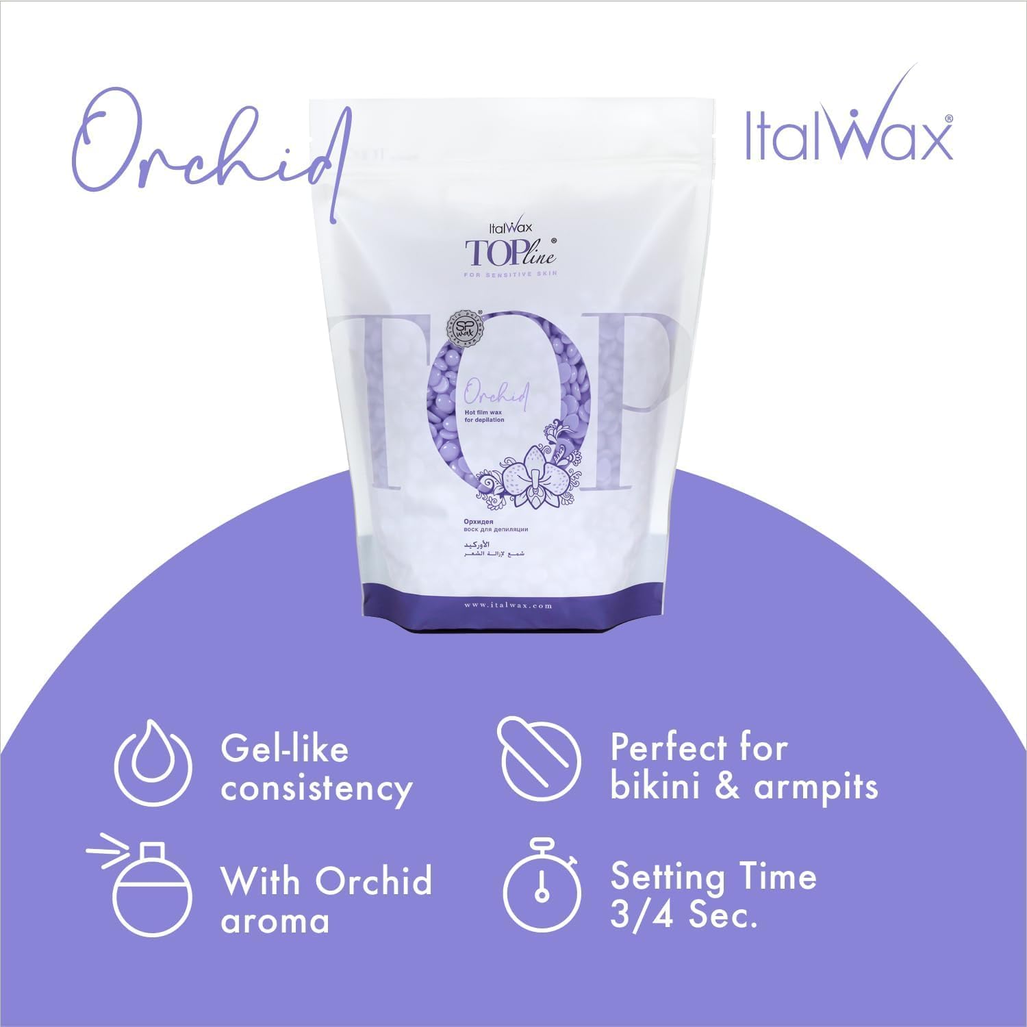 Close-up of Italwax bead texture highlighting visibility and control benefit