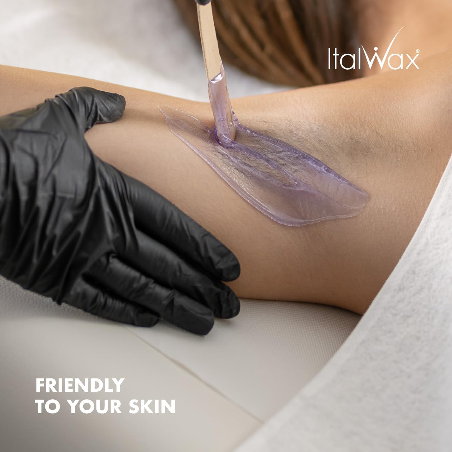 Salon treatment with Italwax beads creating calm scented experience benefit