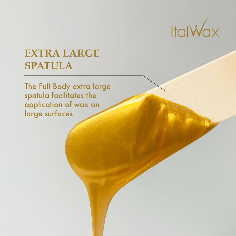 Italwax hardened wax film closeup illustrating firm grip on hair for efficient removal