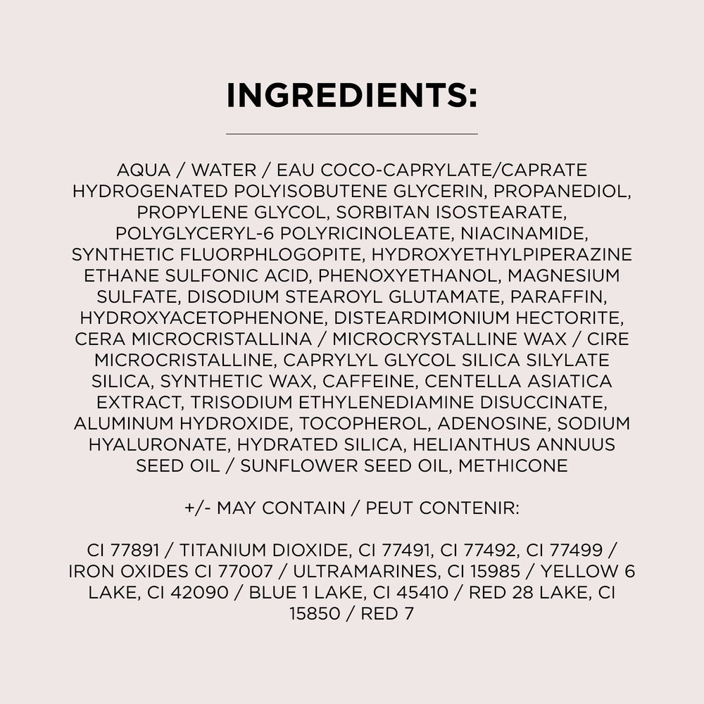 IT Cosmetics ingredient graphic highlighting niacinamide and hydration benefit