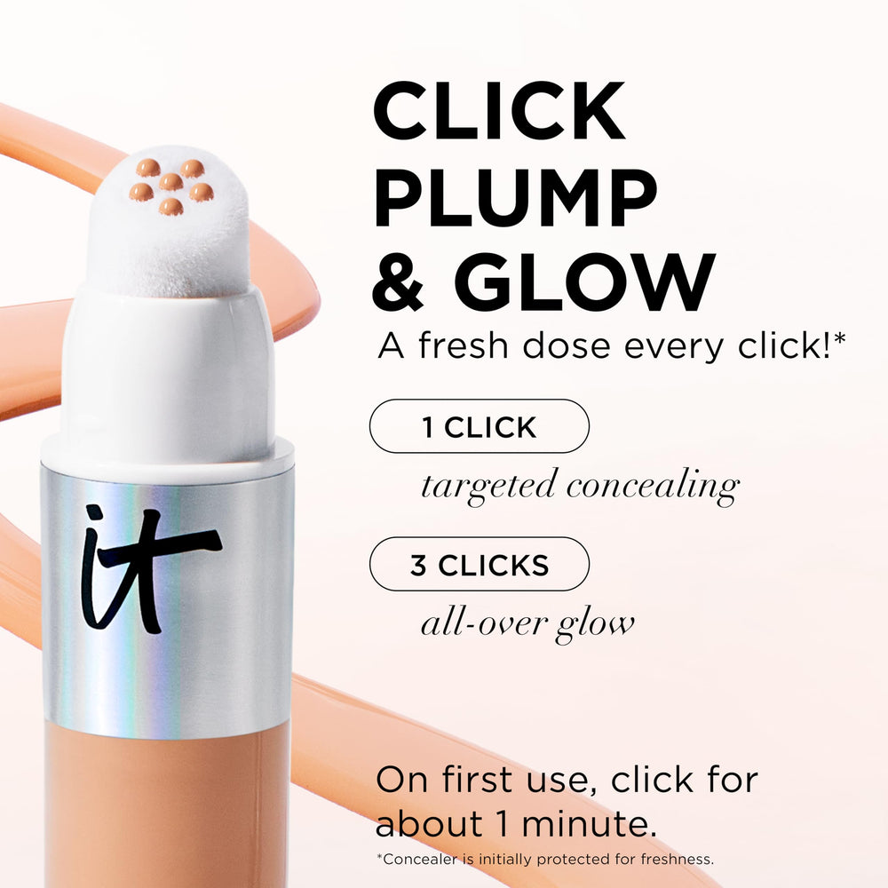 IT Cosmetics with Heavenly Luxe brush demonstrating targeted blending and seamless finish benefit