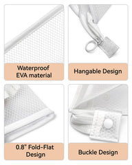 itgowisa vertical pouch open with an electric toothbrush and flosser for protected storage