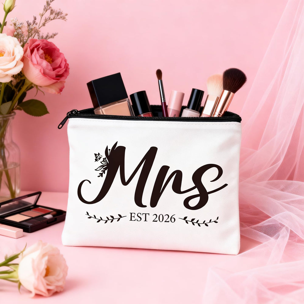 Ithmahco makeup bag open with cosmetics for organized touch-up convenience benefit