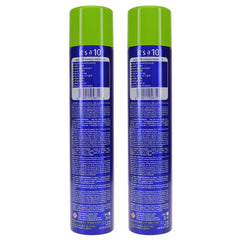 It's a 10 Haircare two cans side-by-side highlighting quantity and scale