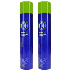 It's a 10 Haircare nozzle close-up demonstrating fine mist for even coverage