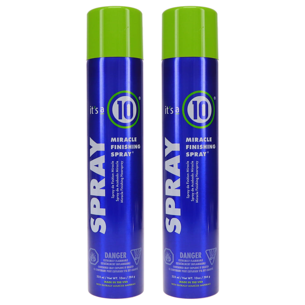It's a 10 Haircare front packaging showing two 10oz cans and brand clarity