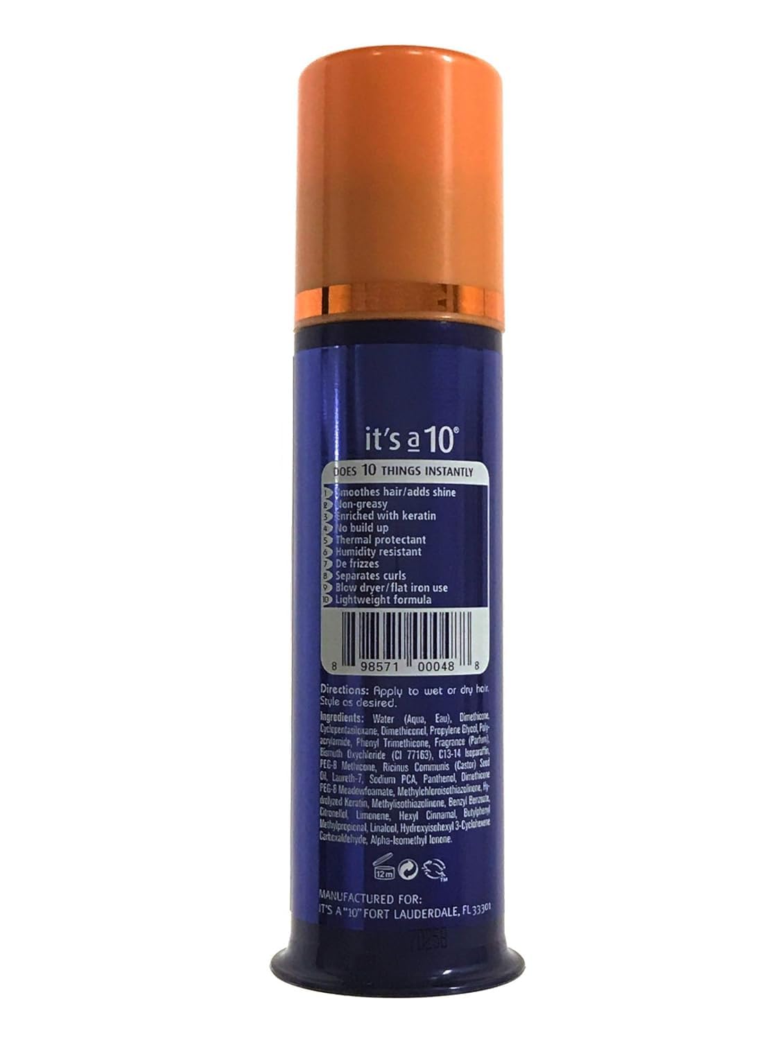 It's a 10 Haircare close-up of cream texture highlighting smooth application and shine