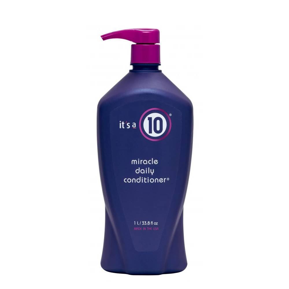 It's a 10 front bottle shot showing label and 33.8 fl oz size benefit
