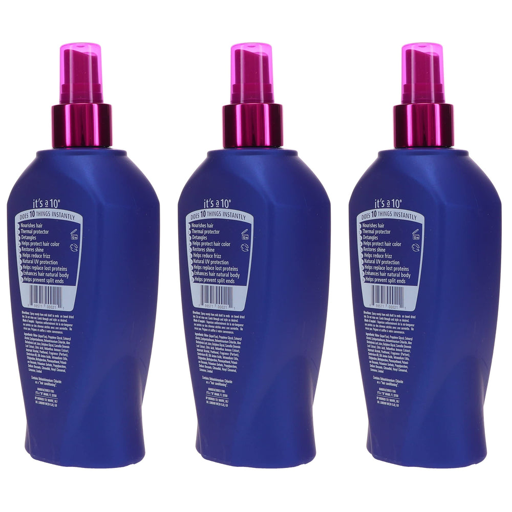 It's a 10 being applied to damp hair to detangle and smooth benefit