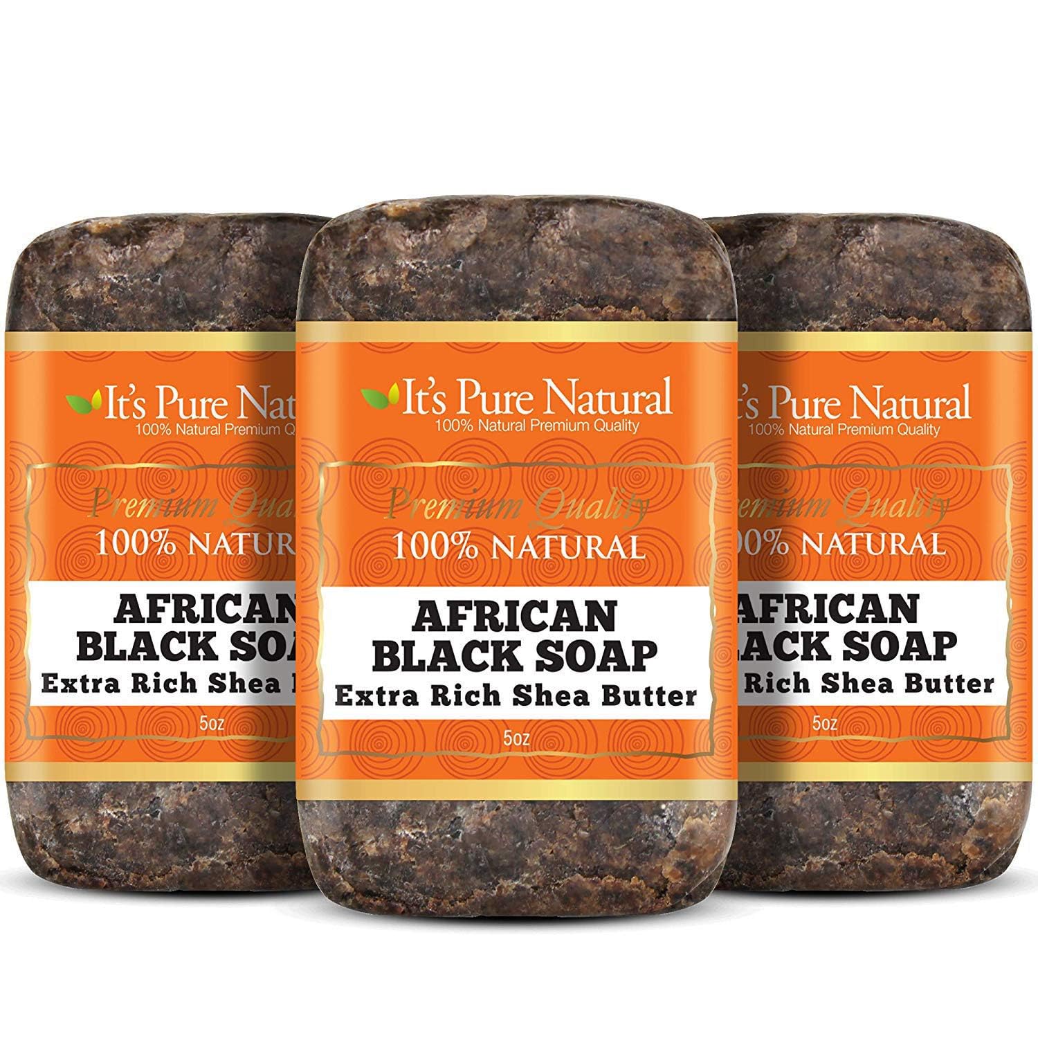 It’s Pure Natural front packaging showing three bars and organic labeling for long-lasting use