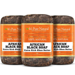 It’s Pure Natural front packaging showing three bars and organic labeling for long-lasting use