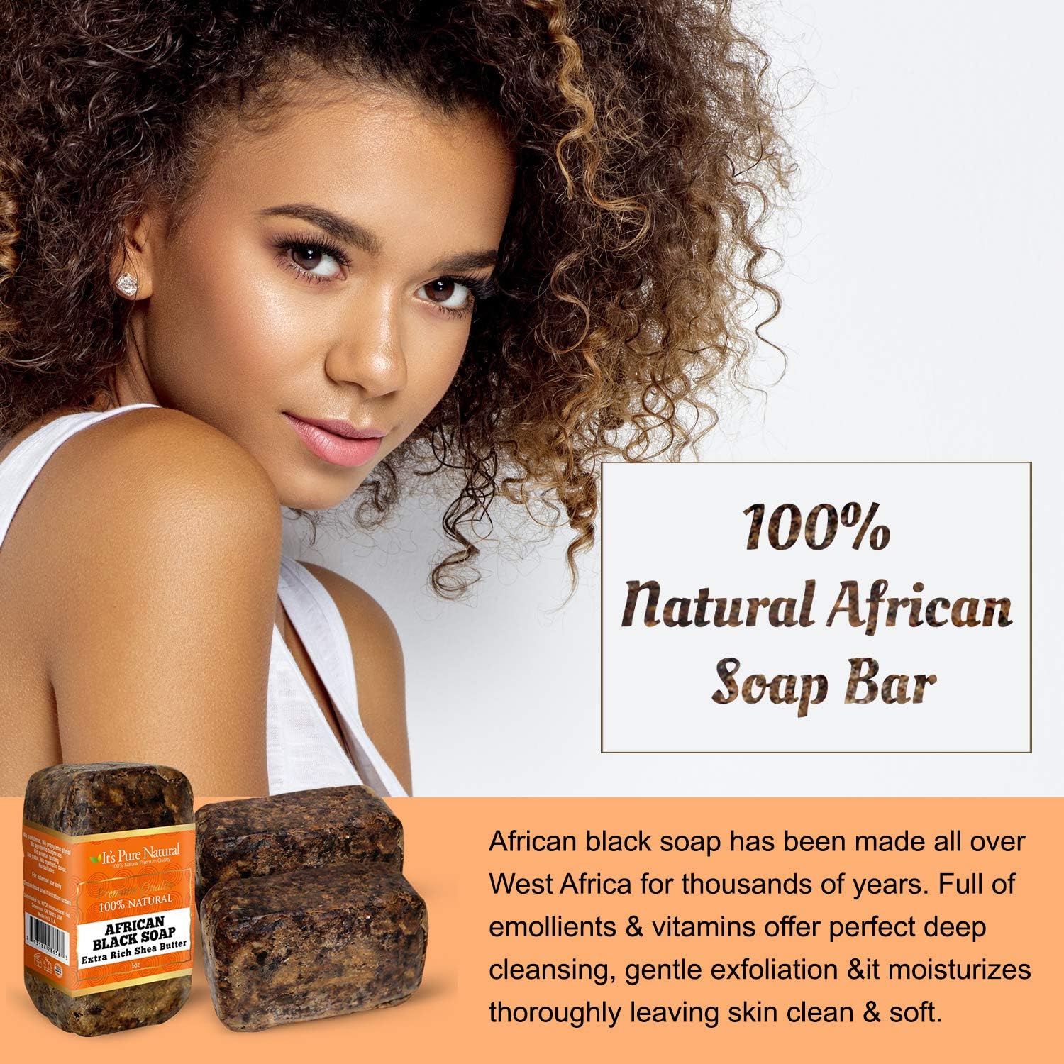 It’s Pure Natural shea butter detail emphasizing moisturizing benefit for dry skin
