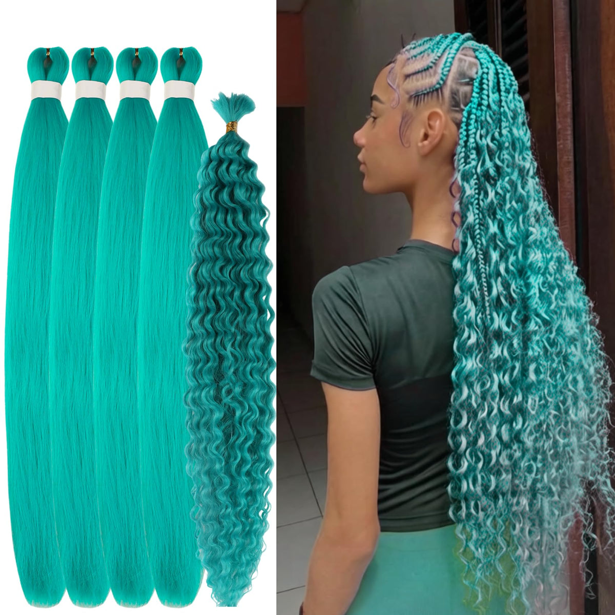 ITSBRAIDS teal front packaging showing pack layout and benefits