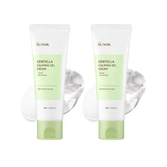 IUNIK product front view showing calming gel cream packaging and benefits