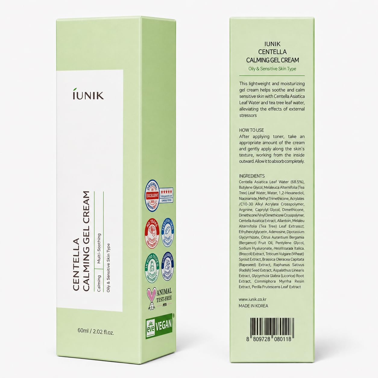 IUNIK moisturizer layered under sunscreen demonstrating lightweight layering compatibility