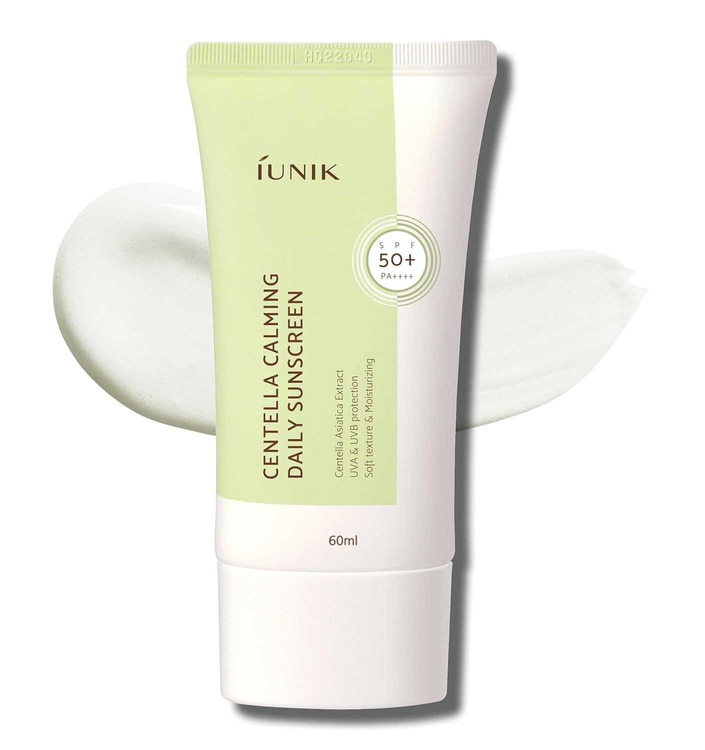 IUNIK front tube view showing product and SPF benefit