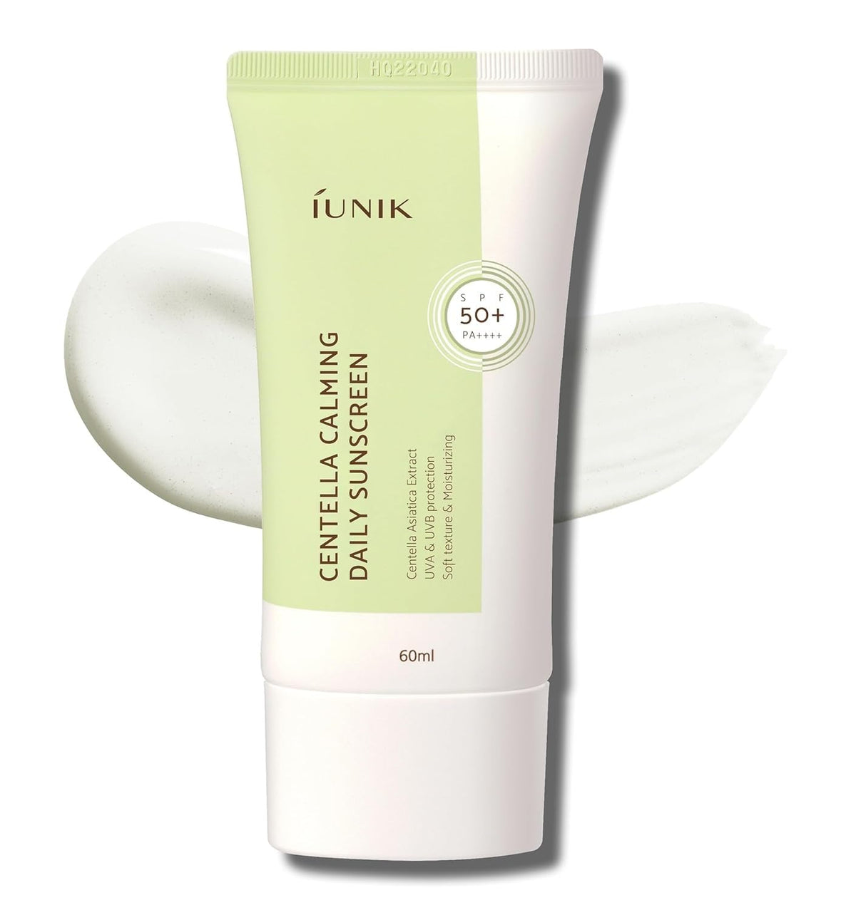 IUNIK front tube view showing product and SPF benefit