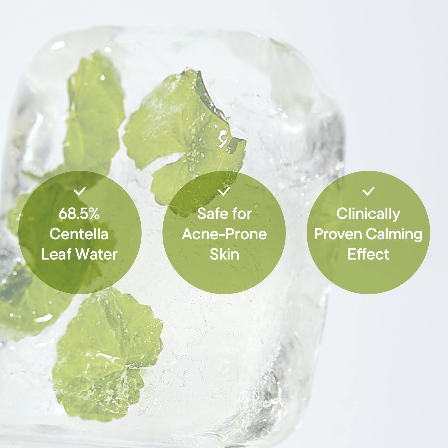 IUNIK gel cream texture close-up showing lightweight formula for fast absorption