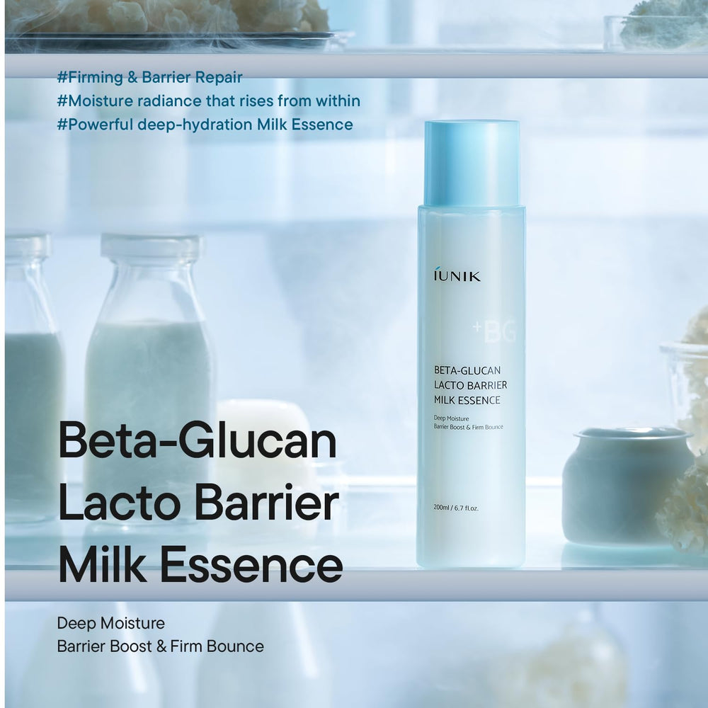 IUNIK milky texture close-up highlighting smooth hydration benefit