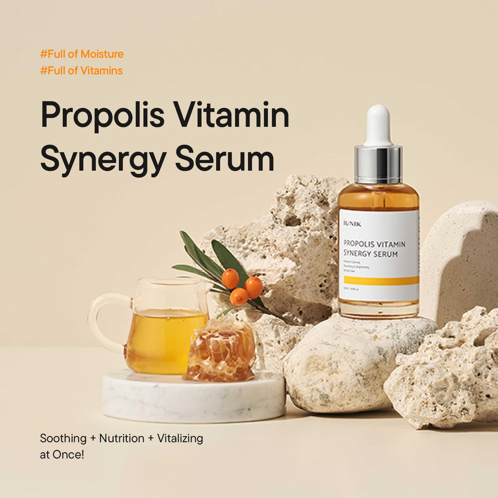 IUNIK serum spread on hand demonstrating coverage and quick absorption benefit