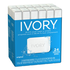 Ivory front packaging showing 24-count bars and simple clean benefits