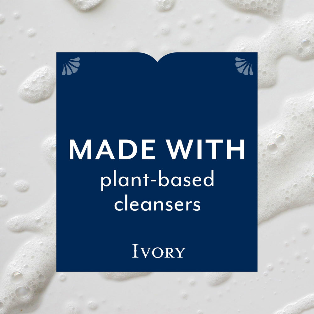 Ivory lather on hand demonstrating rich foam and thorough cleansing benefit
