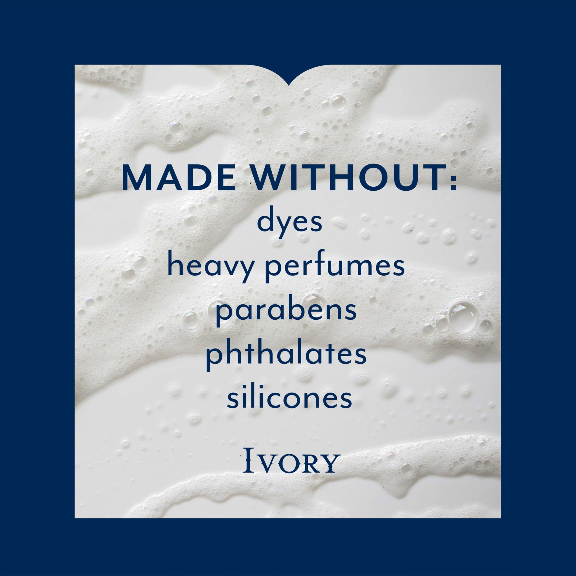 Ivory body wash pouring from bottle showing creamy texture and easy dispensing benefit