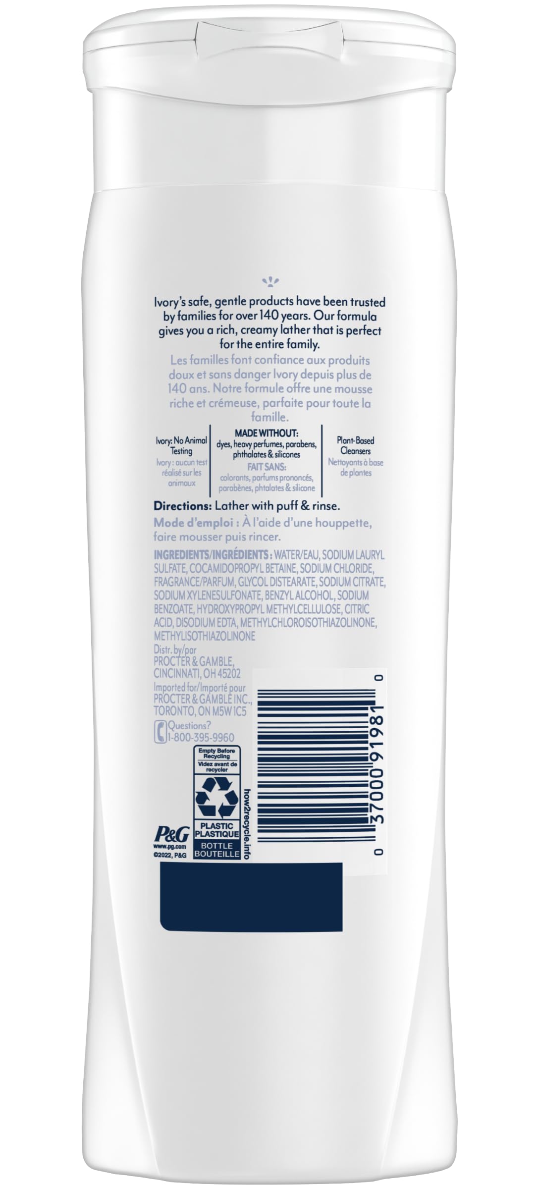Three Ivory 12 oz bottles stacked showing pack quantity and convenient stock-up benefit