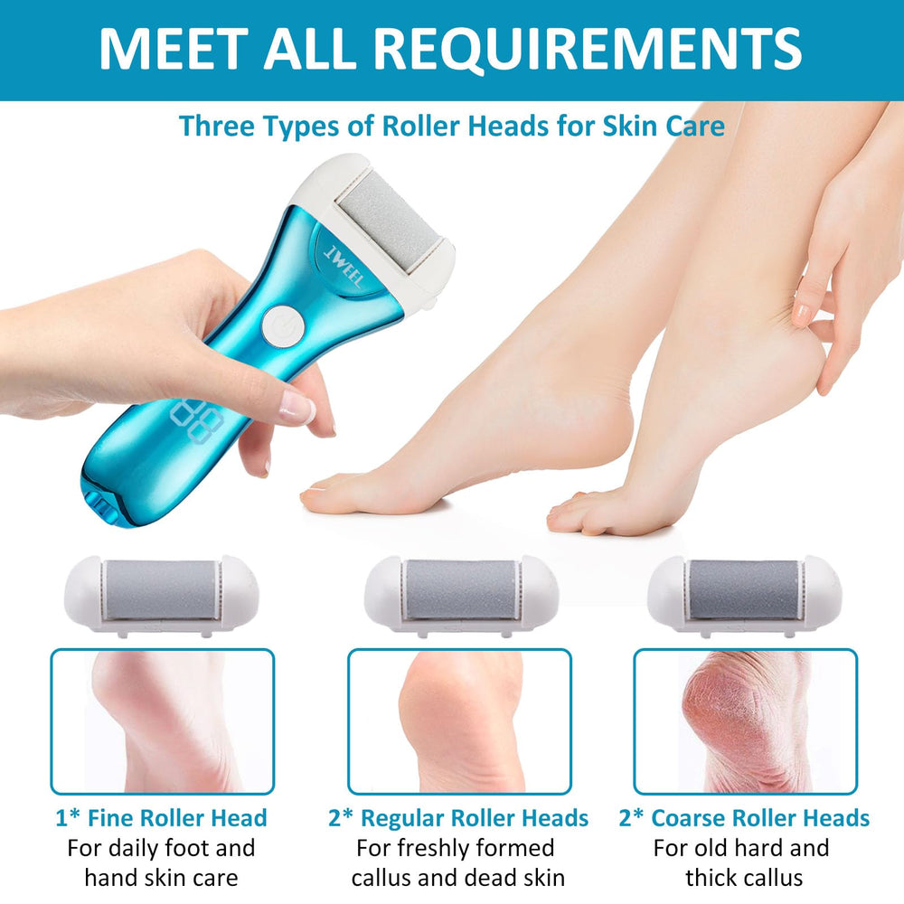 IWEEL device held in hand showing scale and ergonomic grip for comfortable home pedicures