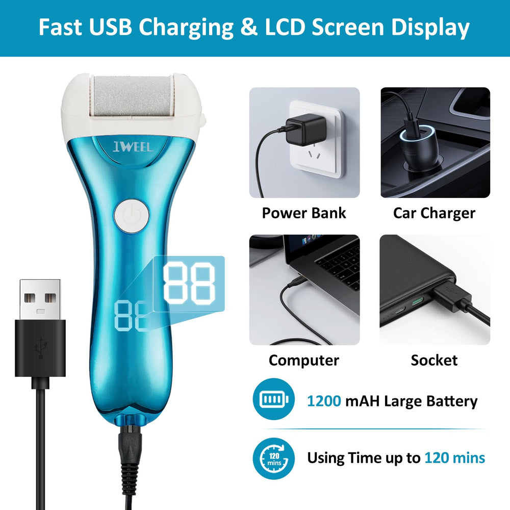 IWEEL LCD display and control buttons close-up showing battery level for clear charge monitoring