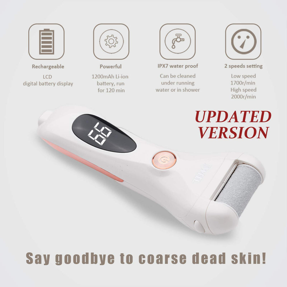 IWEEL LED display and built-in light showing battery level for controlled pedicure sessions