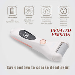 IWEEL LED display and built-in light showing battery level for controlled pedicure sessions