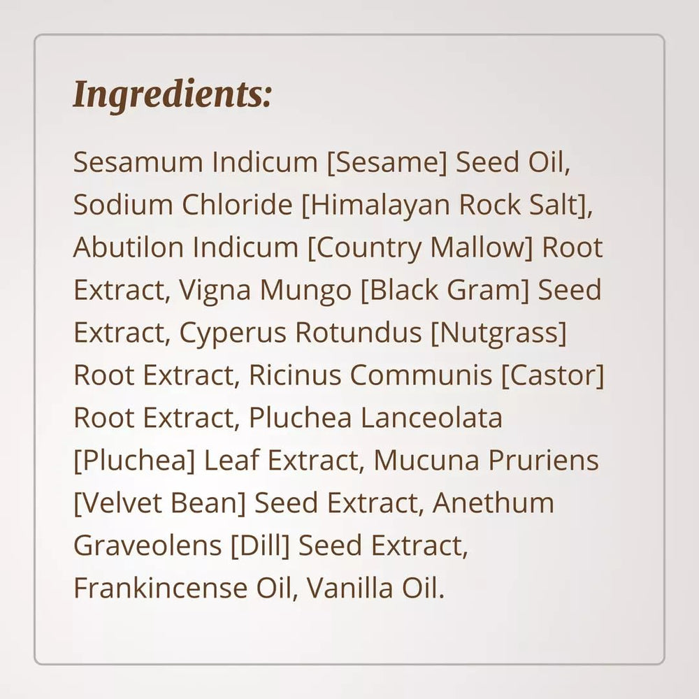 The Ayurveda Experience Balaayah texture absorbed into skin showing non-sticky finish benefit