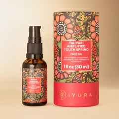 iYURA Yauvari front bottle showing label and clear oil benefits