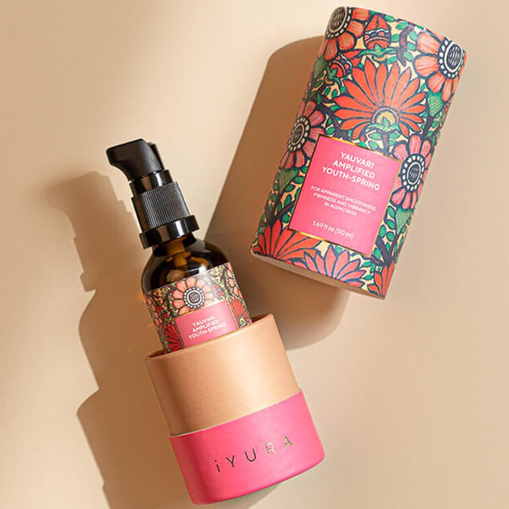 The Ayurveda Experience on a vanity showing daily routine and radiant skin benefit