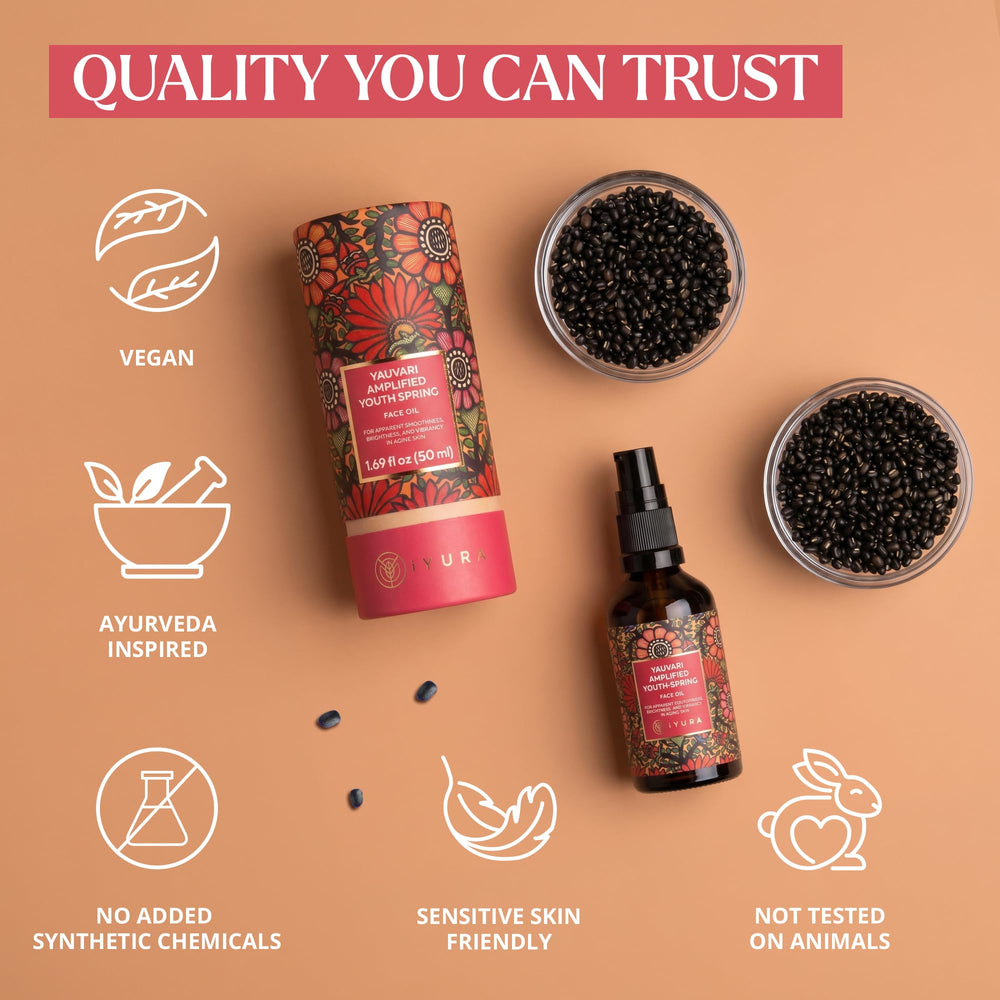 The Ayurveda Experience packaging label detail conveying authentic Ayurvedic preparation